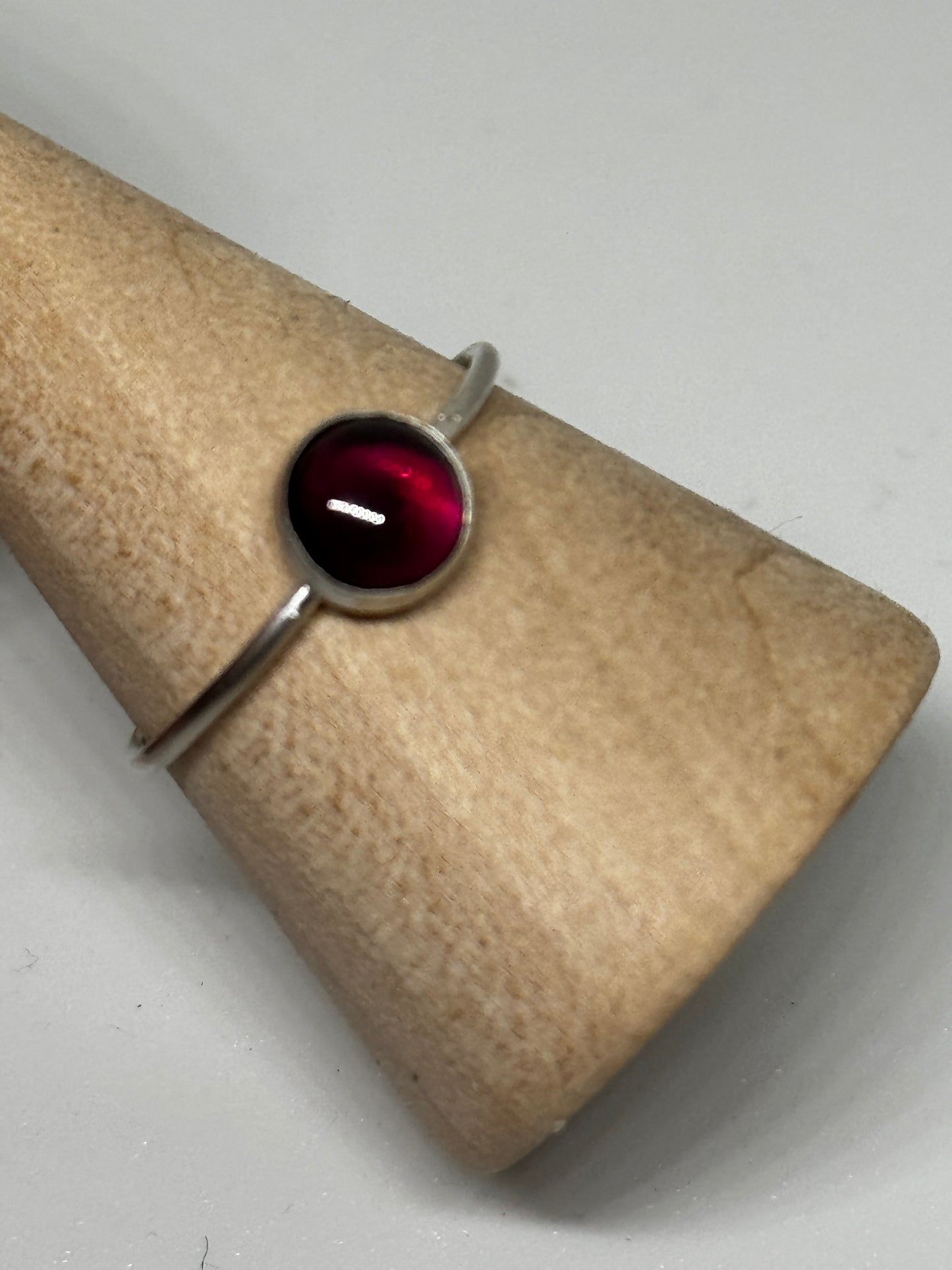 Garnet stacker ring