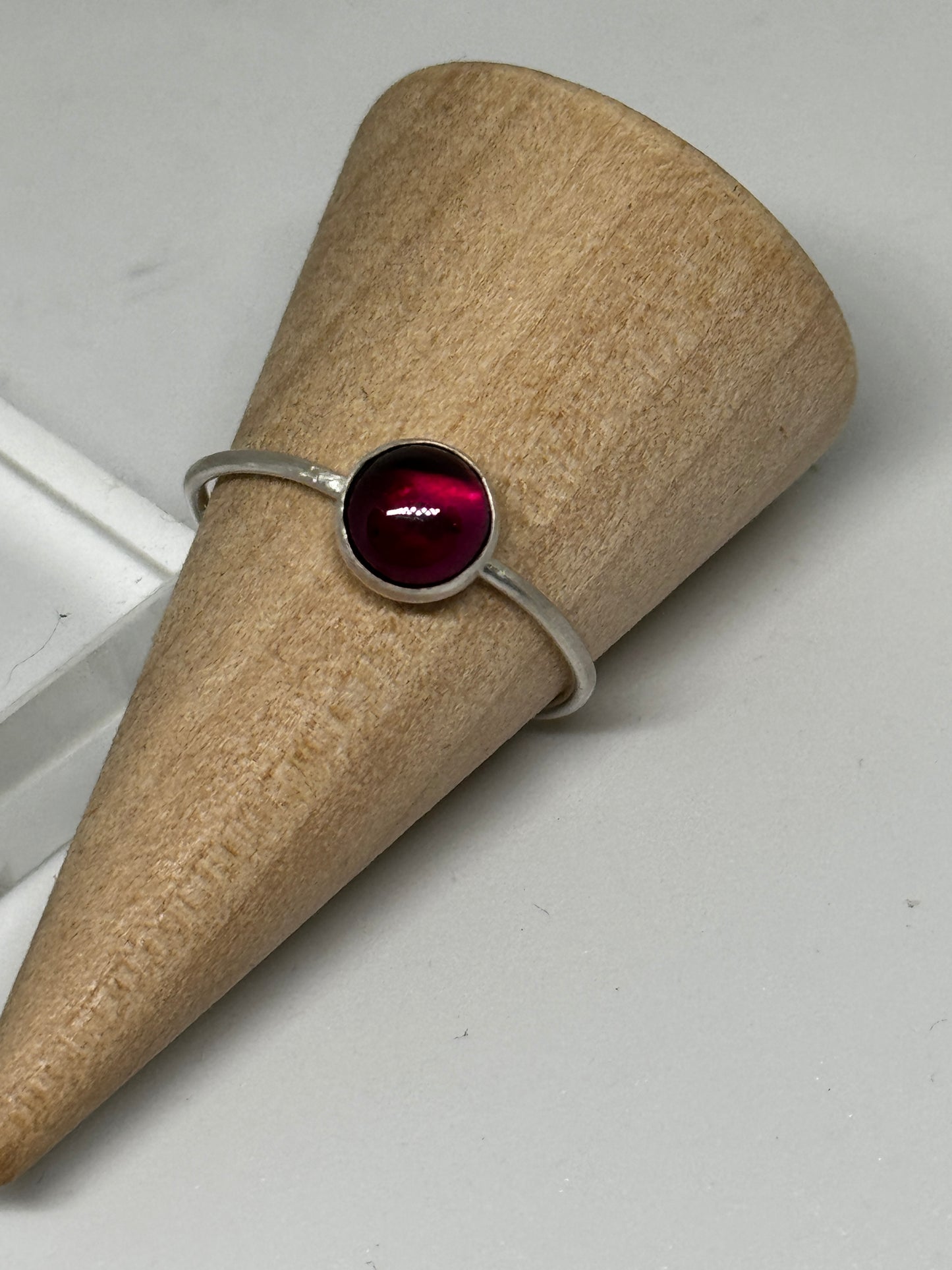 Garnet stacker ring