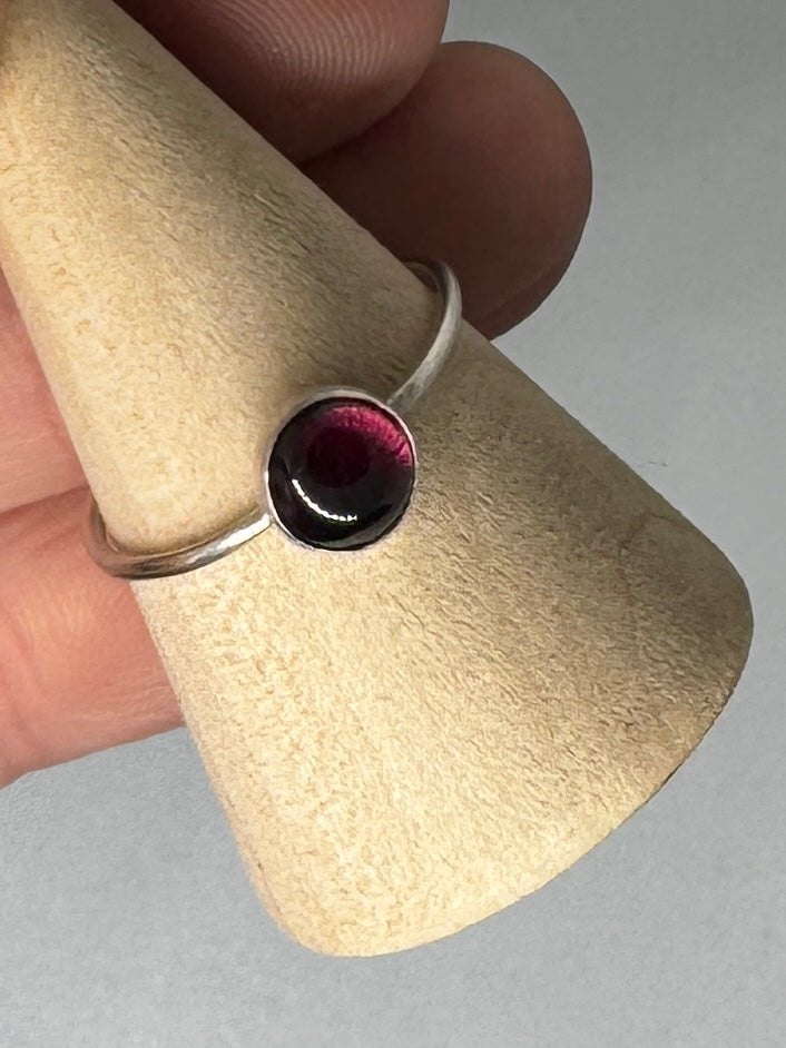 Garnet stacker ring